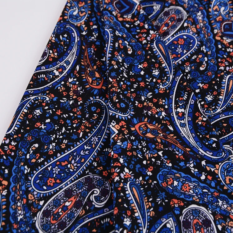 Custom printing textile digital printed flower korea ity knit fabrics for dresses