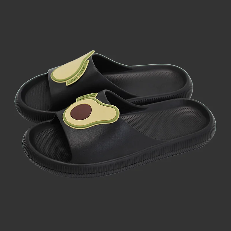 Women Summer Slippers Beach Slide Sandals Flip Flops Cartoon Fruits Avocado Comfort Men Ladies Couple Shoes