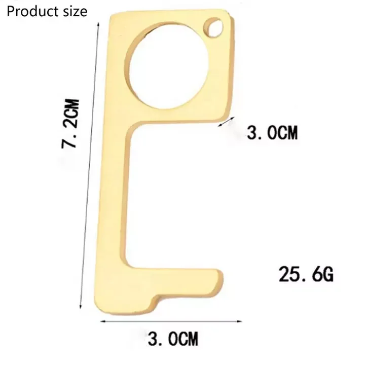 Custom non-contact elevator door opening tool self defense keychain