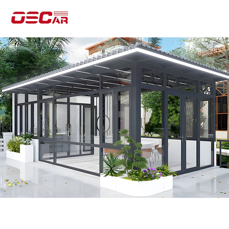 Rainproof Shed Cheap Factory Direct Sales Aluminum Alloy Heat Insulation Rain Shelter Succulent Direct Supply Landscape Pavilion