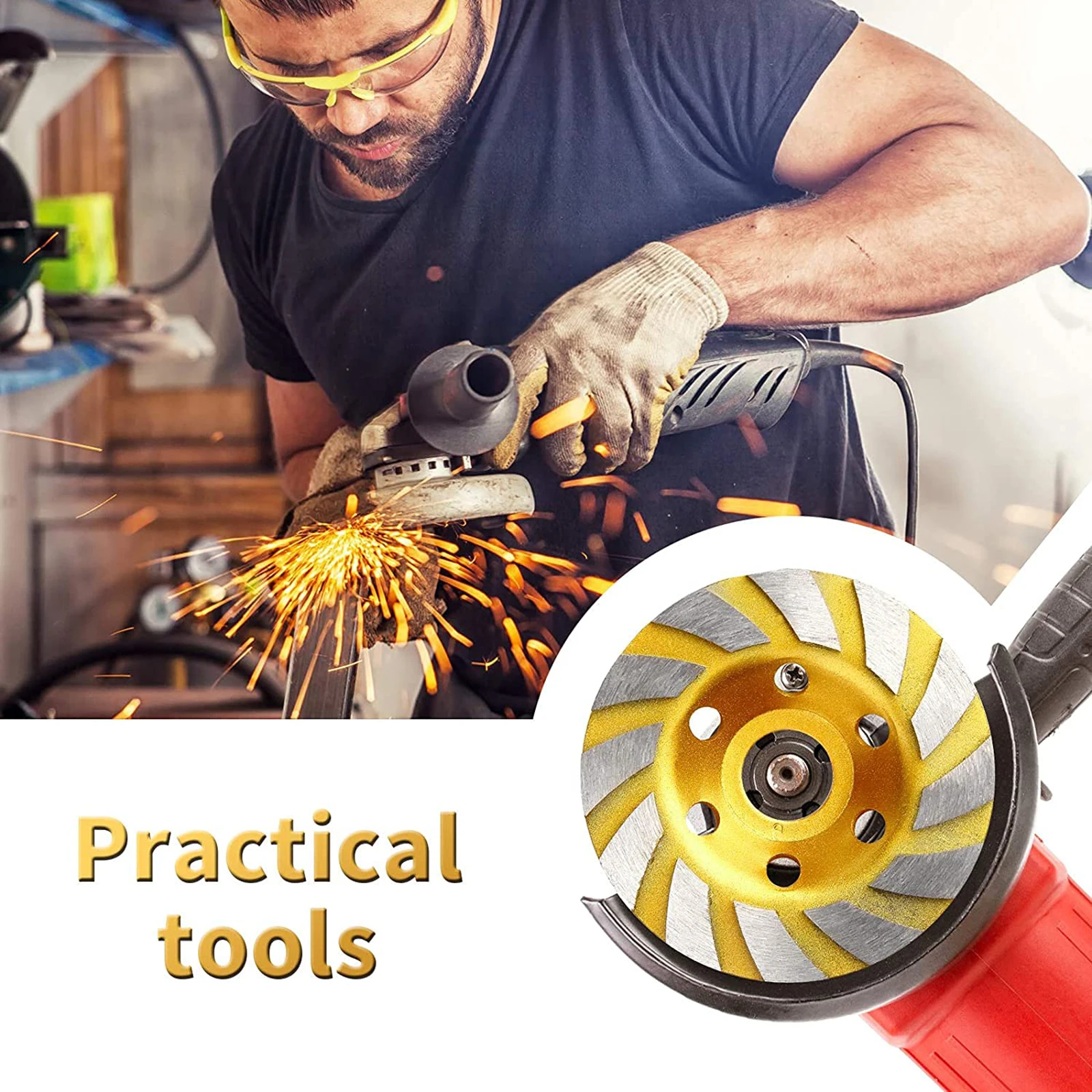 OEM/ODM 4 Inch Angle Grinder Turbo Diamond Cup Grinding Wheel For Concrete Marble Stone Ceramic Tile Granite Shear/Brick Wall