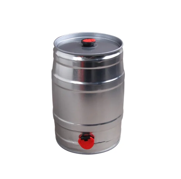 Factory hot sale direct sale 5L mini round stainless steel metal wine barrel with tap