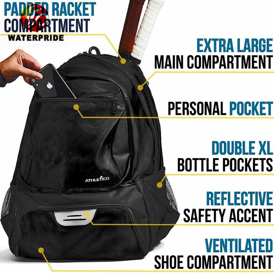Customized 2023 Tennis Bag Holds 2 Rackets in Padded Compartment tennis bag high quality tennis backpack racket bag