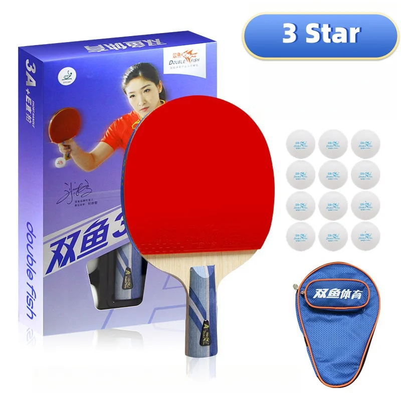 Exclusive Agency Double Fish 3A+ Long hand Table-tennis Racket