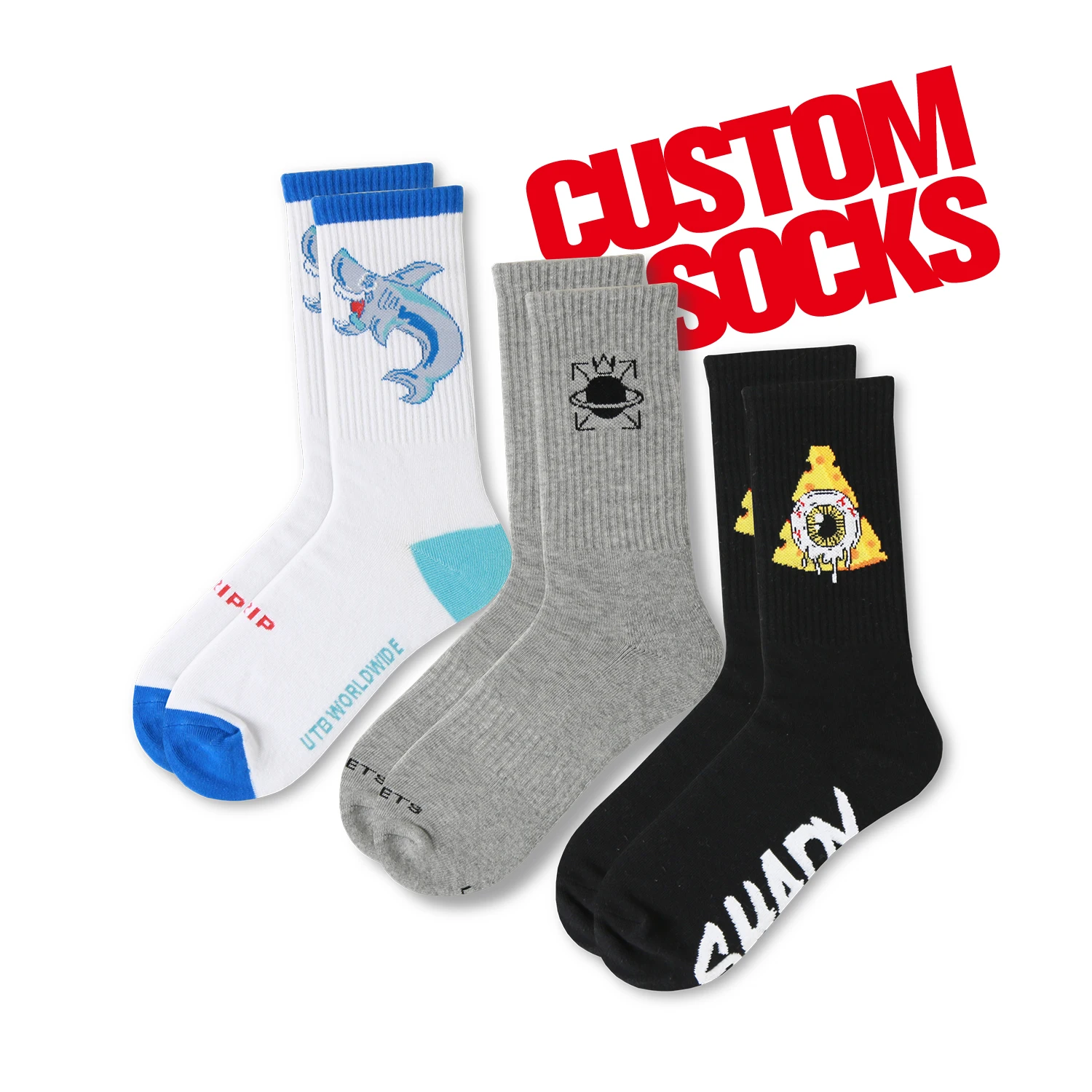 Export high-quality Custom cotton crew customized socks sox custom logo socks stock lot