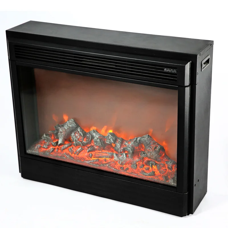 Factory hot sale electronic fireplace insert with 3D false fire for home heater.