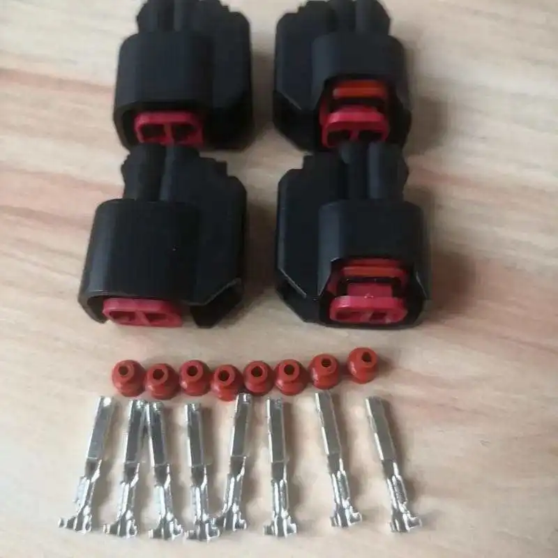 2 Pin Auto Fuel Injector Nozzle Plug Electronic Connector Wire Harness Methanol Male Female For Ford Chevrolet EV1 To EV6