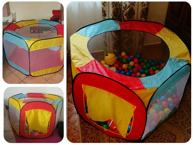 Детская палатка-вигвам с легким выдвижным шариковым бассейном
