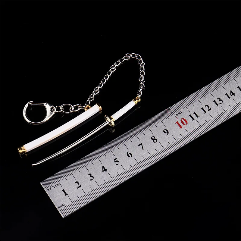 Zoro Sword Anime One Piece Katana Keychains 9cm Metal  Weapon Sword Keychain Katana KeyChains