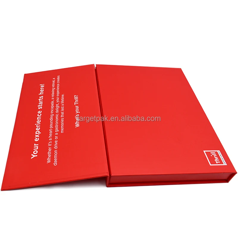 nfc Card Packaging Magnetic Paper Packaging Box Luxury Book Shape Red with Insert Holder Business VIP Card Packing Boxes