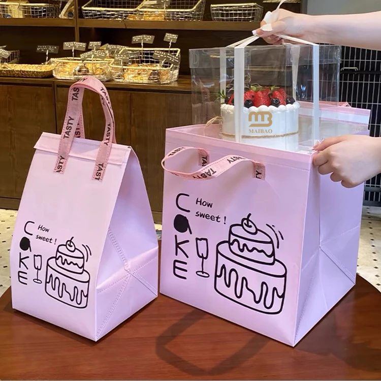 Water-resistant aluminum foil food cooler tote bag wholesale thermal insulated cooler bags coffee cake lunch tote bag insulated