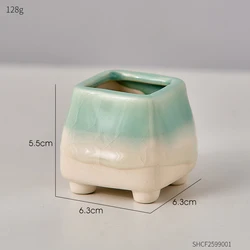 Nordic living room decoration succulent plant flower pot ice crack ceramic small pot