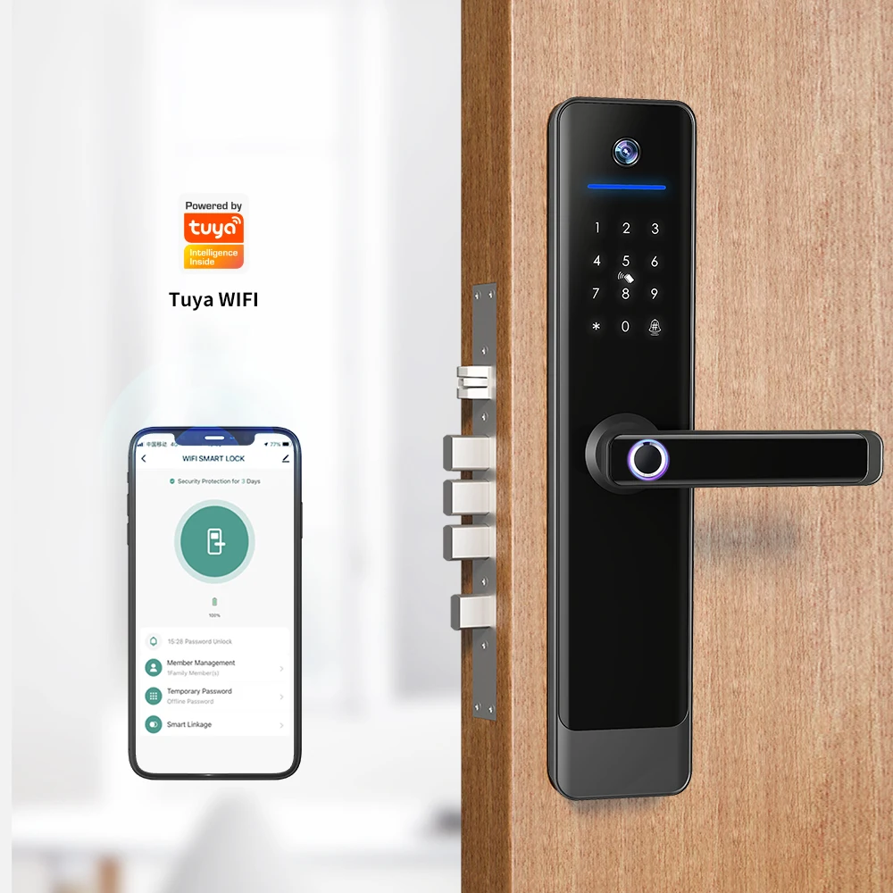 SMARTEK 2023 Новый Дизайн Smart Home Безопасность Камера кошачий глаз вид Tuya отпечаток пальца цифровой