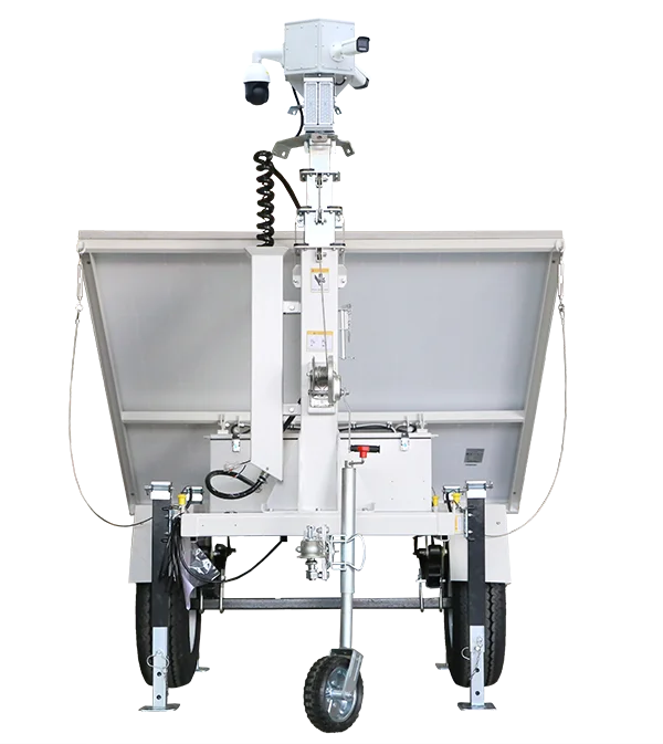 Mobile Surveillance System Outdoor Solar CCTV Camera Trailer