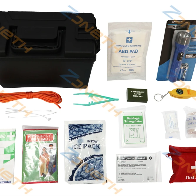 Black Portable Medical Bag Emergency Survival First Aid Kit For Car Home Travel EVA hard case