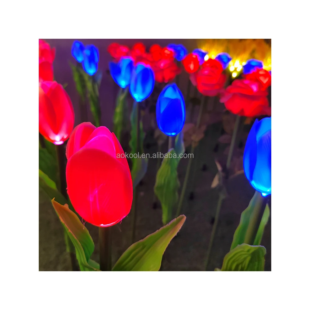 Artificial Tulip Flower light for Outdoor Decorations