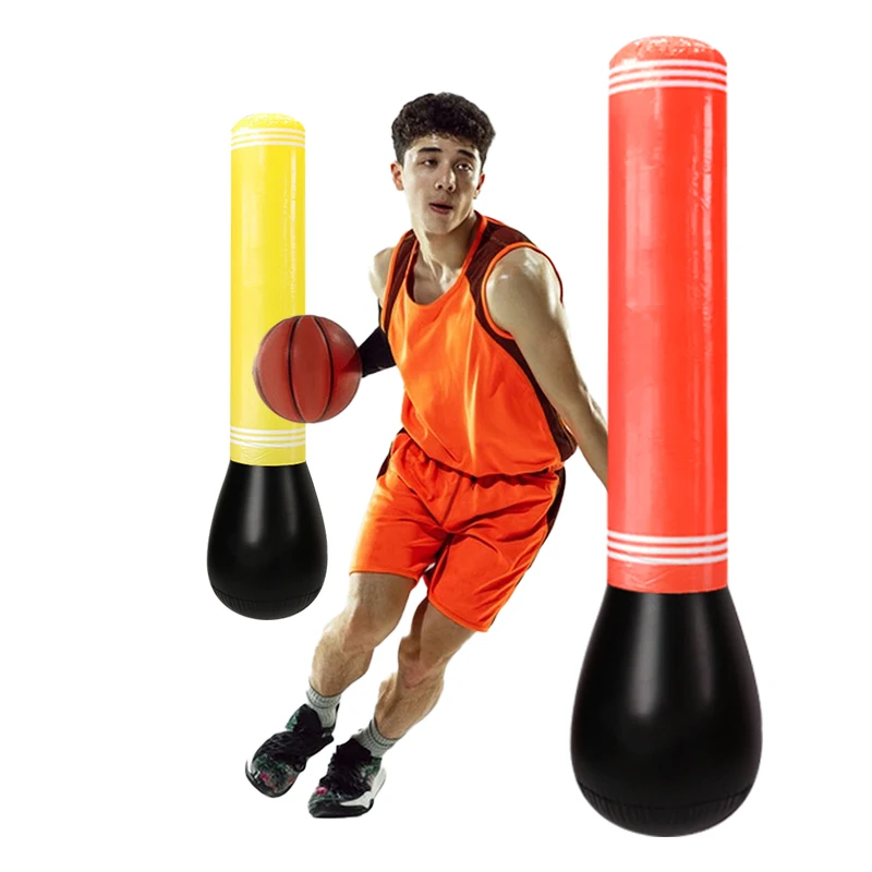 160cm Inflatable Basketball Mannequins Football Soccer Defender Dummy Basketball Training Equipment