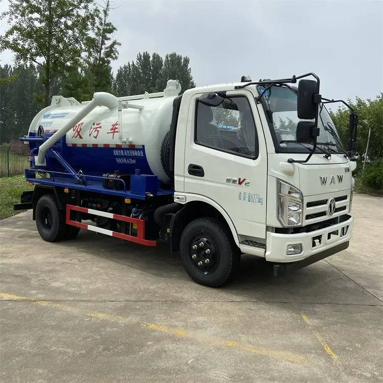 5T waste water suction truck Jiangnan sewage suction tanker truck manufacturer discount sales
