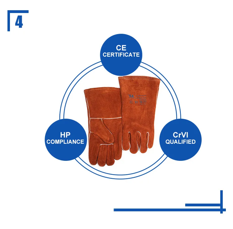 
AP-0808 CE approved cow split leather glove Safety Working Gloves heavy duty Welding Gloves 