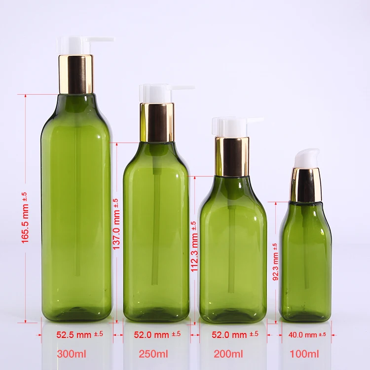 Any custom made color lotion pump 350ml 300ml 250ml 200ml PET bottle