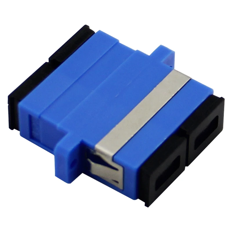 VCOM Flange SC to SC UPC Duplex Fiber Optic Connector Single Mode Multimode Plastic Optical Adapter Coupler
