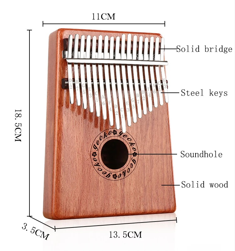 Musical instrument kits kalimba 17 keys thumb piano diy kalimba all Mahogany/Acacia solid wood Support customization