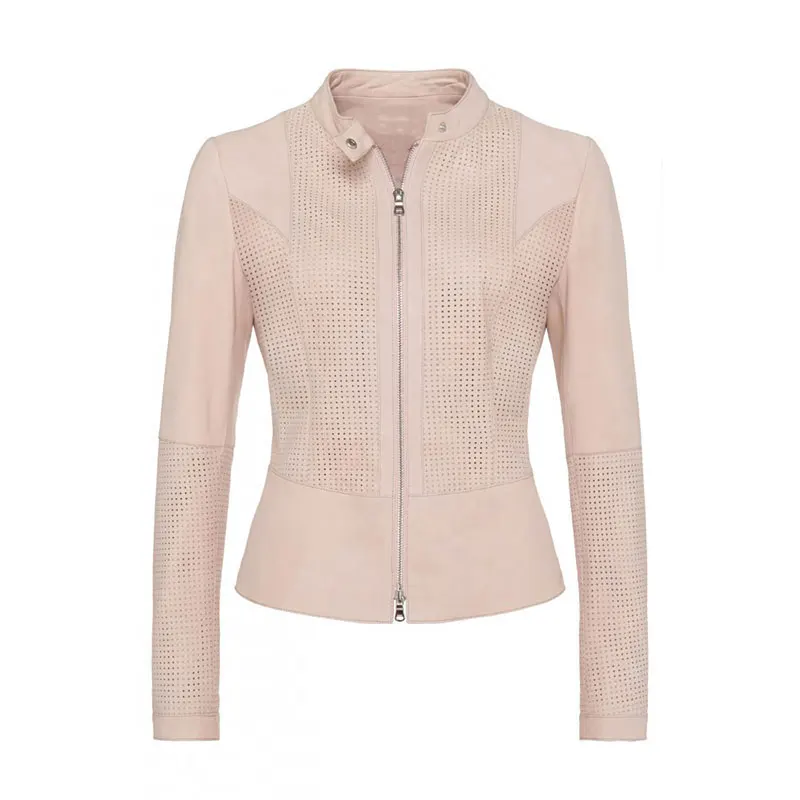 
autumn genuine leather jacket women sheep mature 