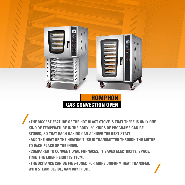 8 Trays Commercial Baking Gas Pizza Oven For Bakery