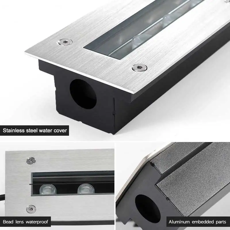 Park garden linear Inground stair outdoor Ground lamps underground led recessed wall washer light