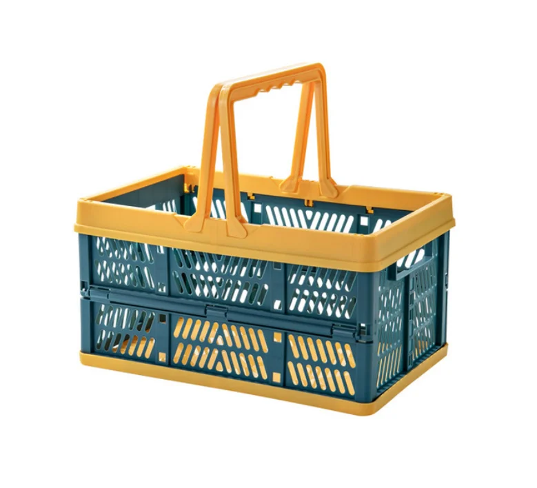 
OEM Mini Grocery Basket Convenient Foldable Portable Snack Shopping Basket Picnic Basket 