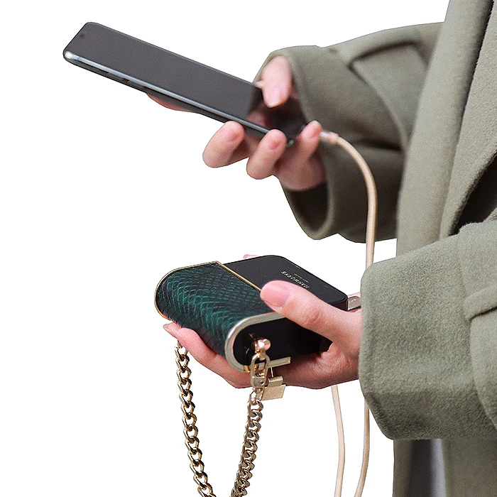 fashion mini bag small square handbag design portable mobile charger battery power bank 10000mAh ABS usb rechargeable Quality