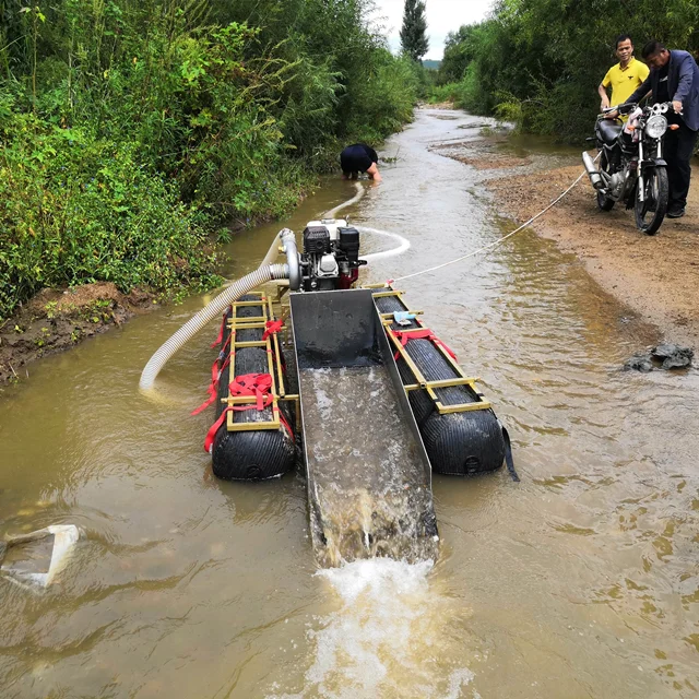 Mini gold washing machine gold dredging machine boat for sale