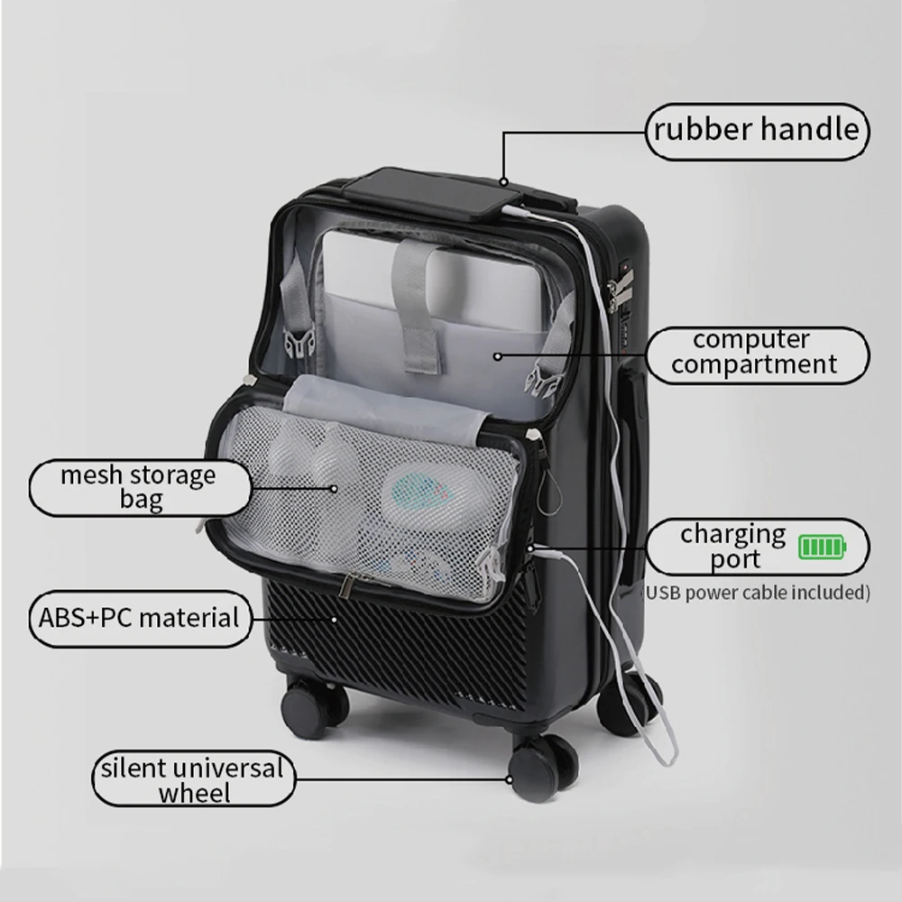 Lightweight Sale Multifunctional Business Cabin Suitcase With Laptop Compartment Eva Wheeled Anti Theft Luggage Set