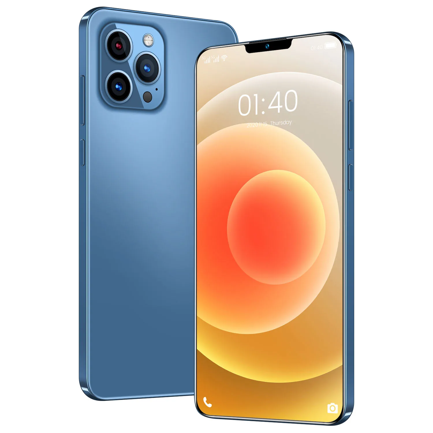 Смартфон i12 Pro Max + 6 7 дюйма 12 512 ГБ Android 10 ядер 5G LET phone 3 камера распознавание лица разблокированный мобильный