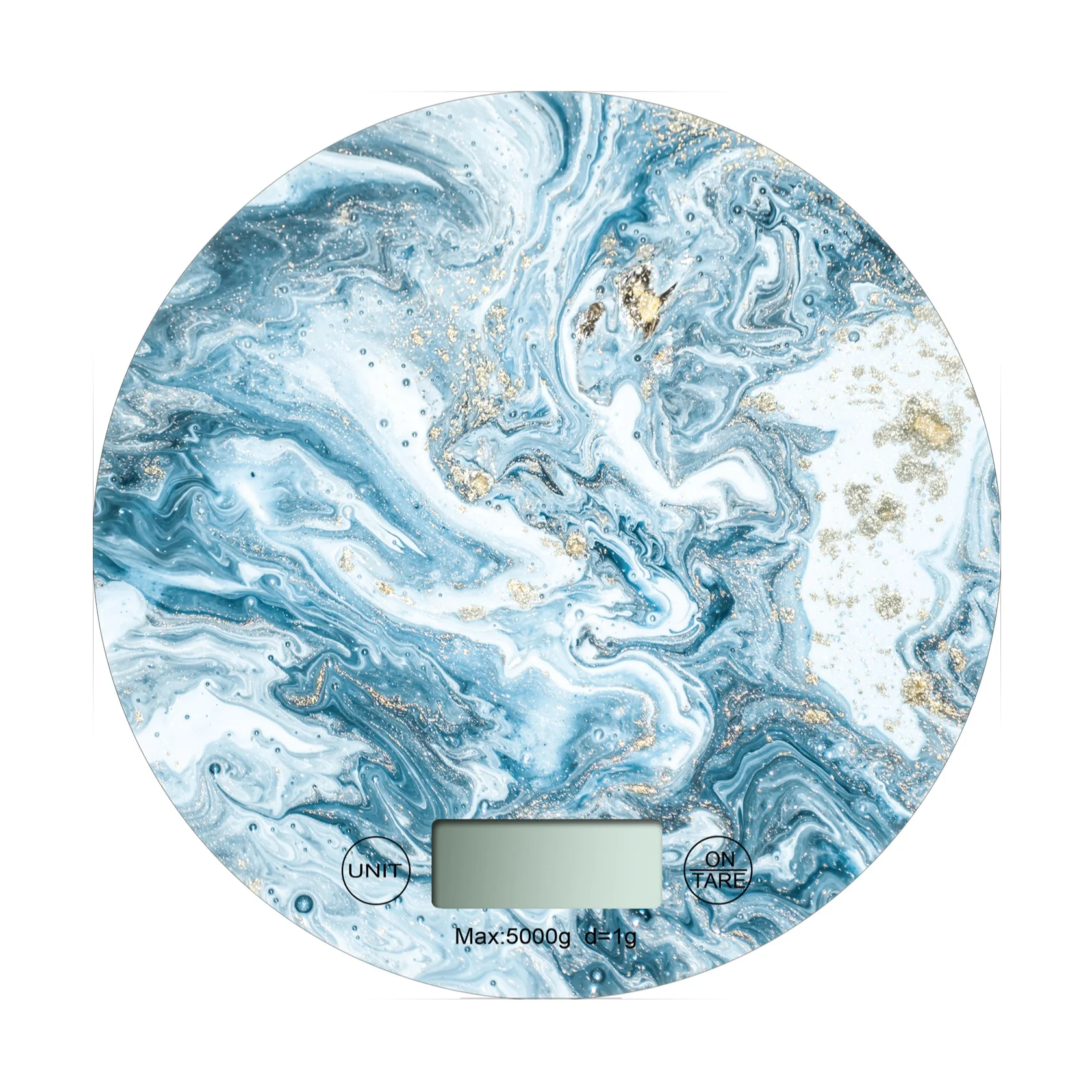 Waterproof Round Pattern Customization Quality Glass Kitchen Scale