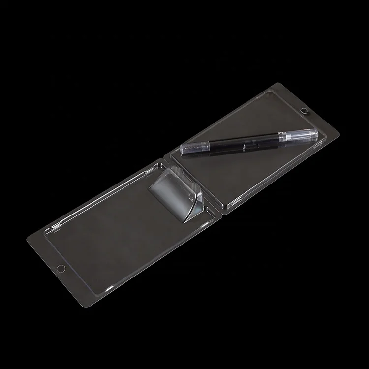 Custom Design Clear PET ,BIO PET , RPET Blister Packaging Box for Perfume Display PVC Ruiding Blister Plastic Box Recyclable