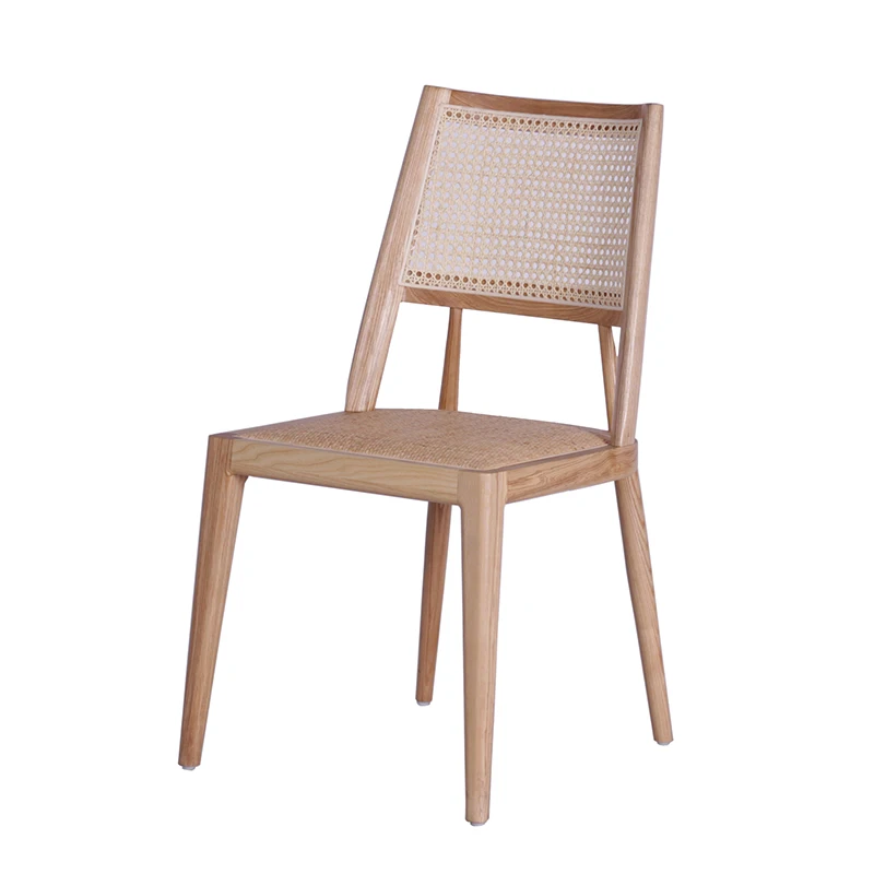 Dining Room Natural rattan Ash Wood dining chair   Lounge Chair