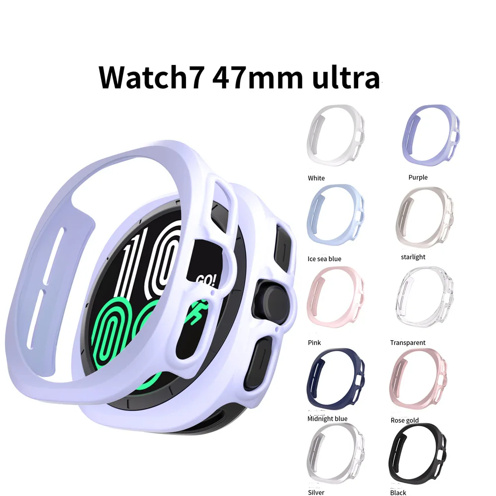 Newest Half protective case 47mm Ultra For Samsung Watch7 PC Half watch Cover For Watch7 Half Protective PC watch case