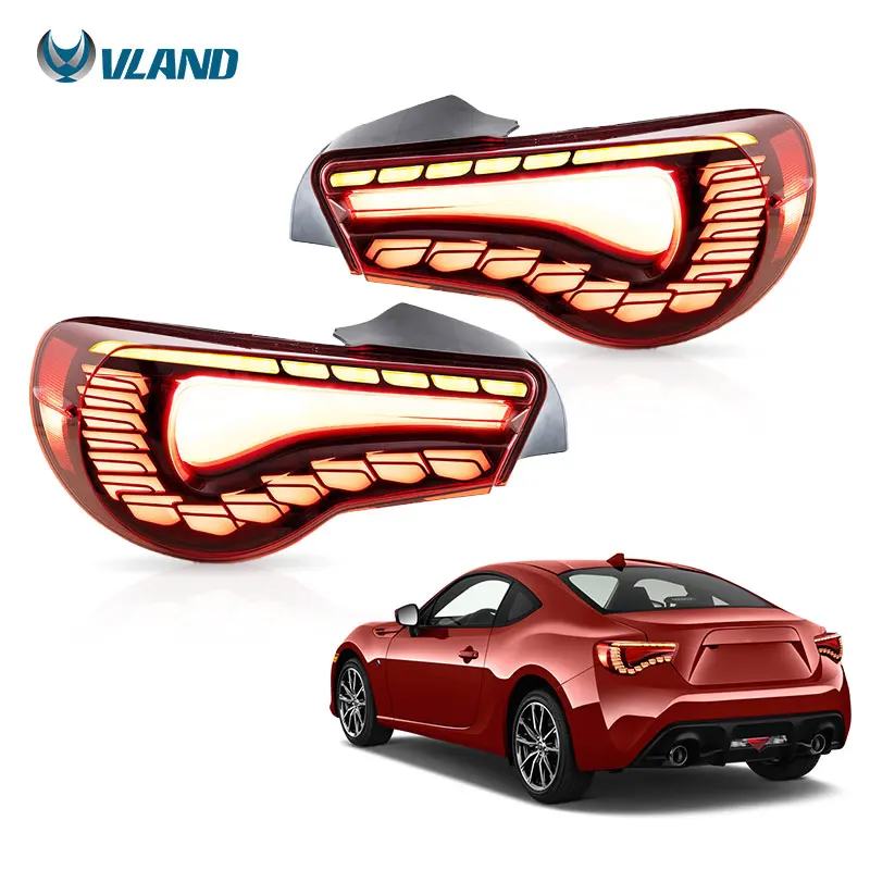 VLAND Full LED Taillights For BRZ Subaru 2013-2020 Car Lamp GT86 FT86 TRD 2012-2020 Rear Lights Taillight For toyota 86
