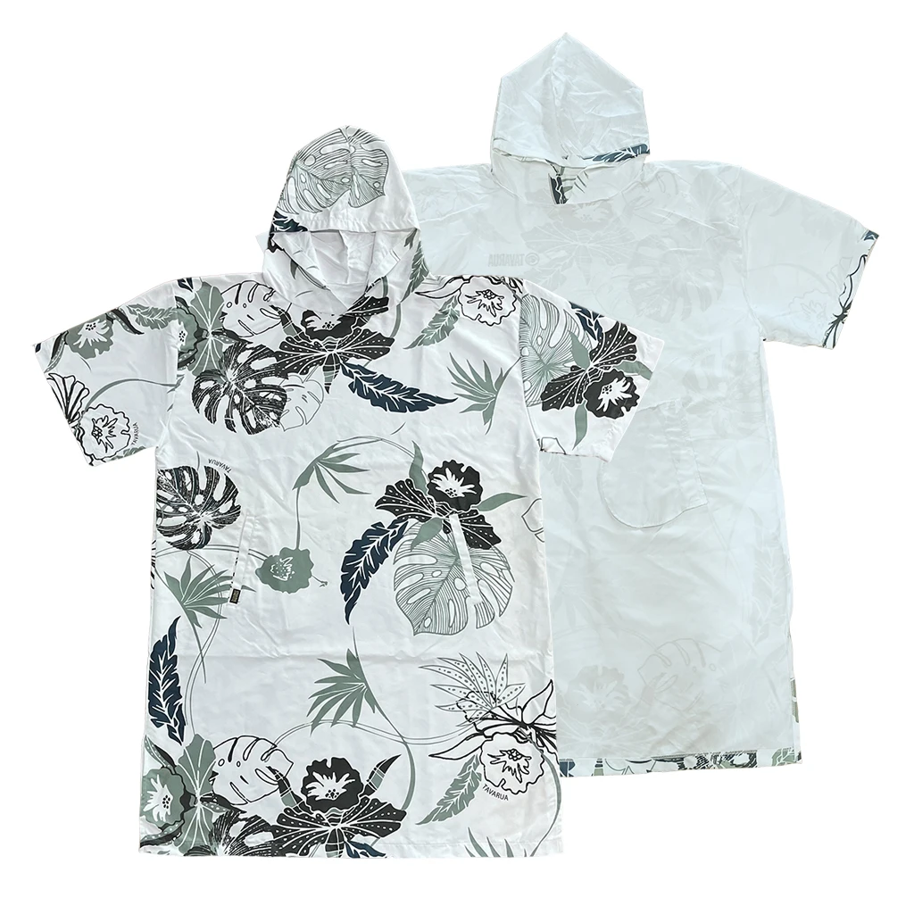 Microfiber printed quick drying adult hooded surfing cape hooded quick drying poncho