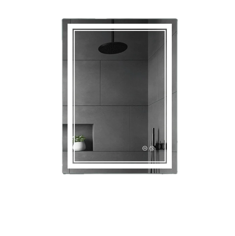 JITAI Modern Bathroom Wall Mounted Smart Led Mirror With Time Display
