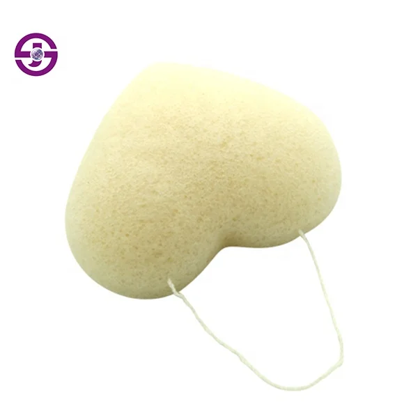 Высококачественная моющаяся Очищающая губка Konjac, многоразовая 100% Органическая натуральная губка Konjac для очистки лица