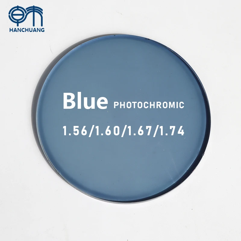 Outdoor Single Vision Photochromic Optical Lenses Blue Cut with 1.60/1.67 Index Grey Green Eyewear in Resin Material