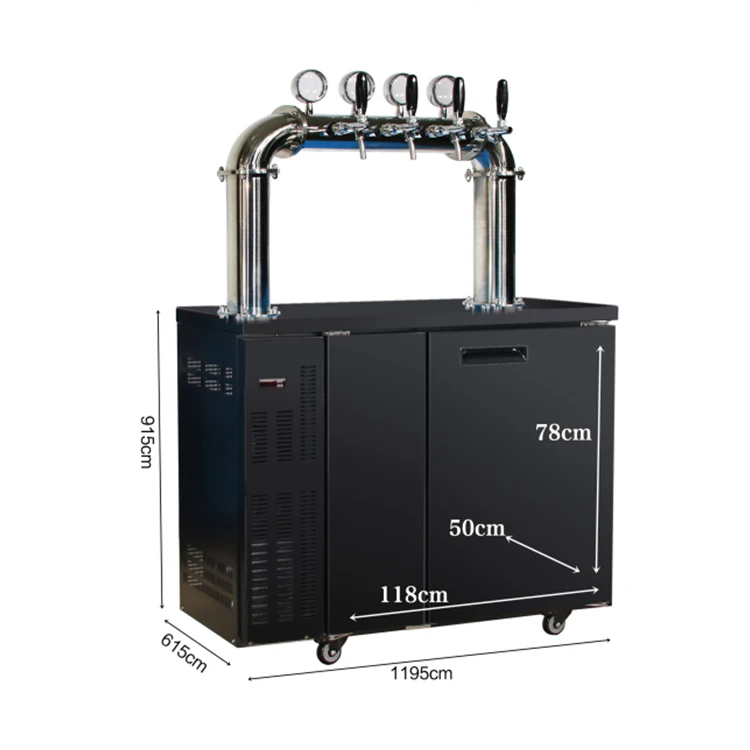 
Commercial machine 4 taps energy saving beer keg dispenser with cooler 