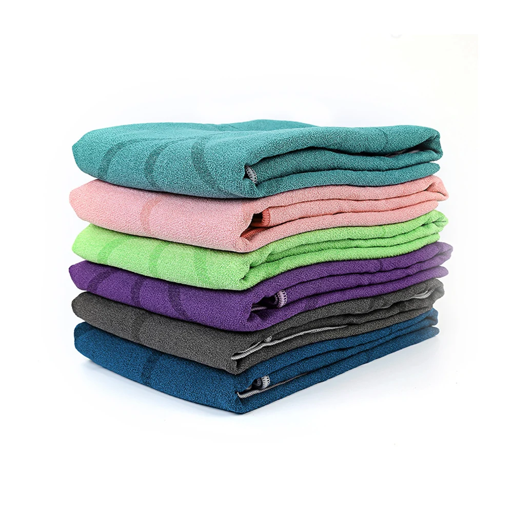 Высококачественный Экологически чистый коврик для йоги из переработанной микрофибры с принтом на заказ, нескользящий Силиконовый коврик для йоги, быстросохнущее полотенце