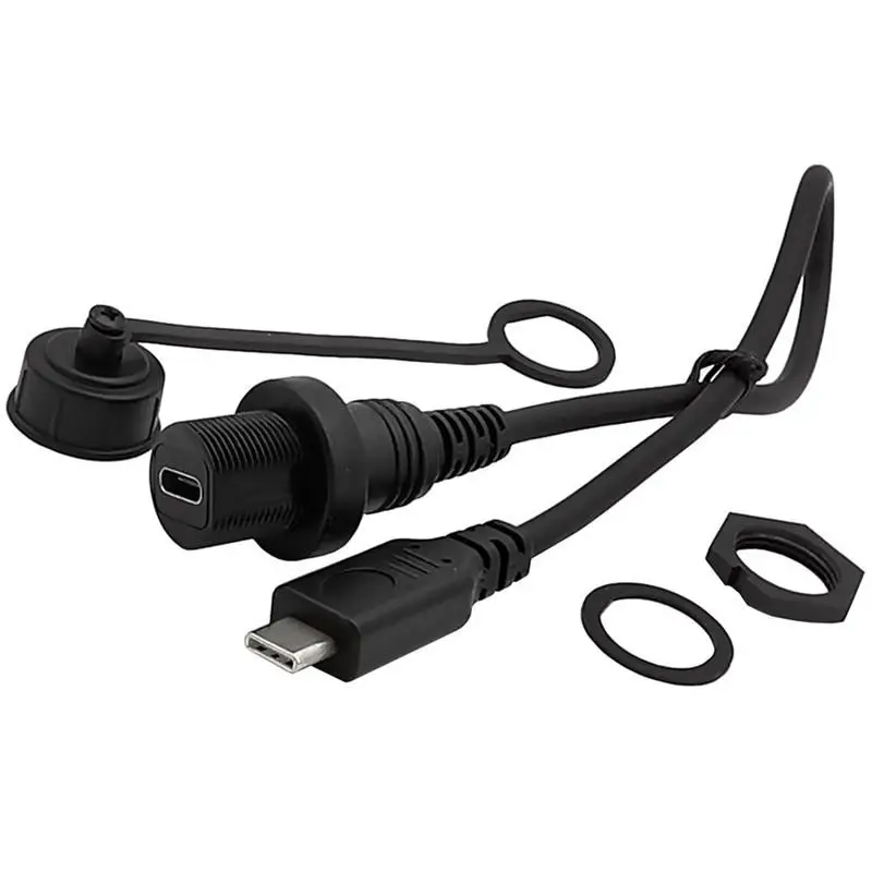 USB C IP67 Waterproof Cable type c 3.1 Male to Female Panel Mount Water Proof Connector Extension cord