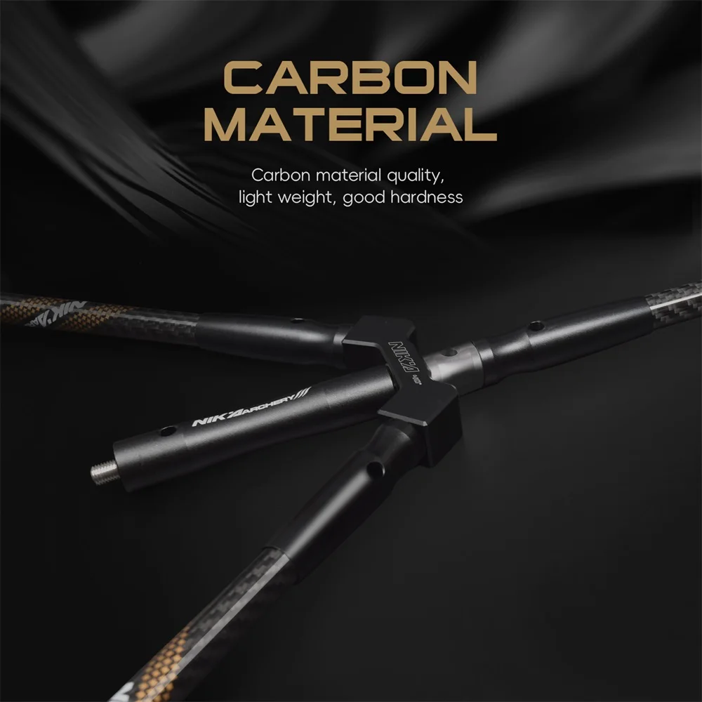 Nika Archery MT Carbon Stabilizer Set 14mm Balance Rod Extend V-Bar System Bow Stabilizer Kit