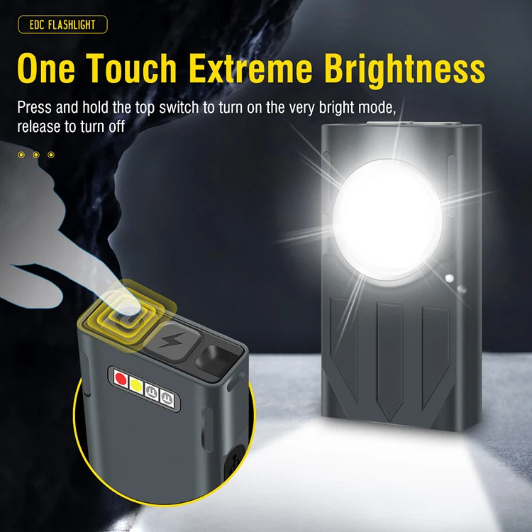 Фонарик V7 для повседневного использования 1100 лм миниатюрный фонарик-брелок перезаряжаемый Ipx5 водонепроницаемый многофункциональный цветной светодиодный мини-фонарик