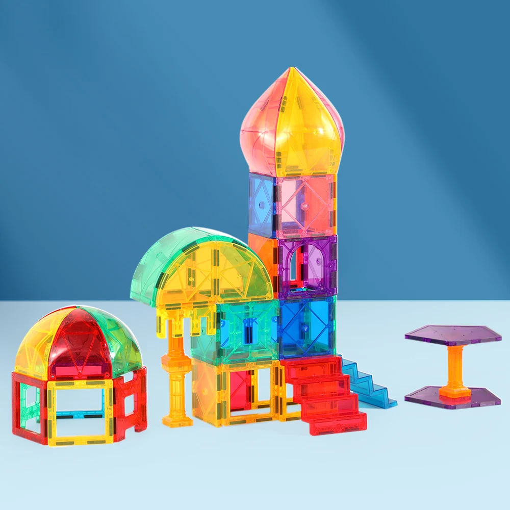 2023 Magnetic Construction Blocks Refill Pack Accessories Magnetic Building Tiles Castle Like Toys For Kids