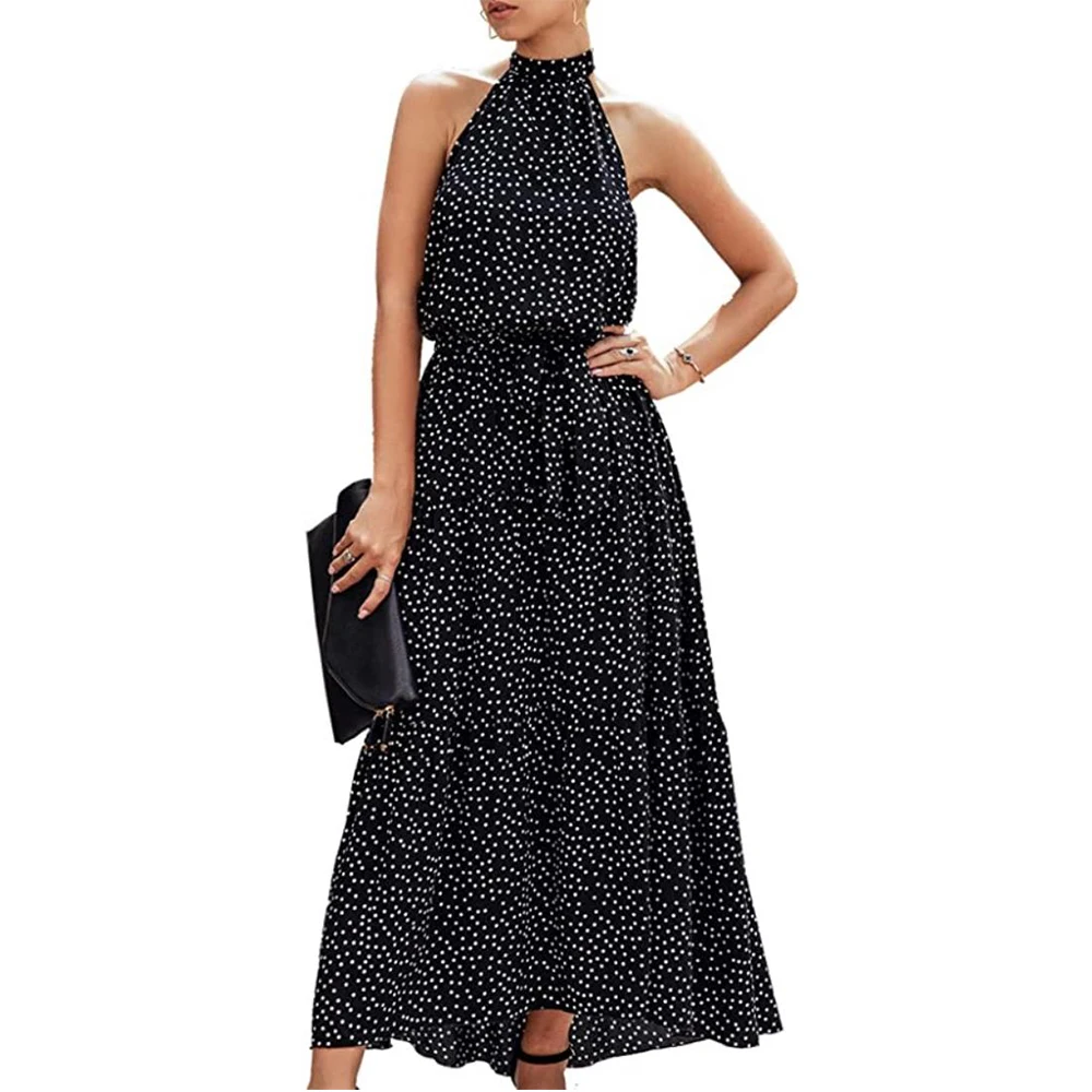 
Женский Шифоновый Сарафан с открытой спиной и цветочным принтом 